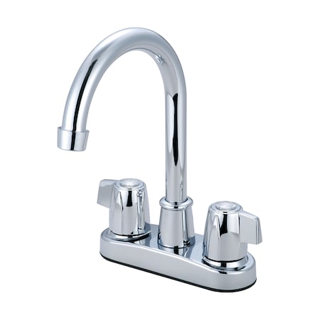 Olympia Faucets Two Handle Bar Faucet, NPSM, Bar, Polished Chrome, Connection Size: 1/2" B-8171
